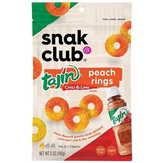 Picture of SNAK CLUB TAJIN PEACH RINGS CHILLI N LIME 5OZ