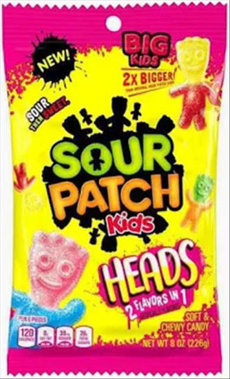 Picture of SOUR PATCH KIDS HEADS PEG 8OZ 