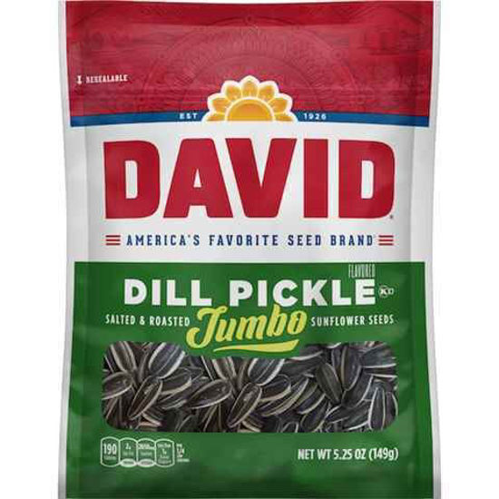 Picture of DAVID SUNFLOWER SEEDS JUMBO DILL PICKLE 5.25OZ