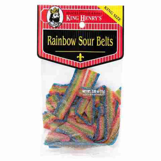 Picture of KING HENRYS RAINBOW SOUR BELTS 2.65OZ