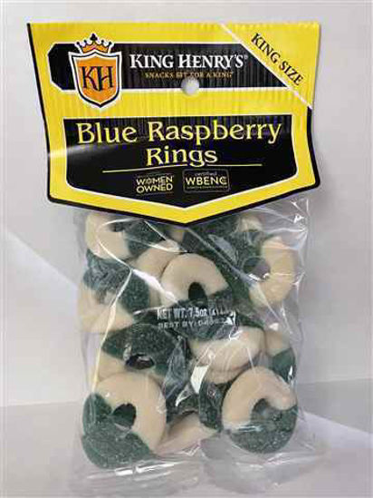 Picture of KING HENRYS BLUE RASPBERRY RINGS 7.5OZ