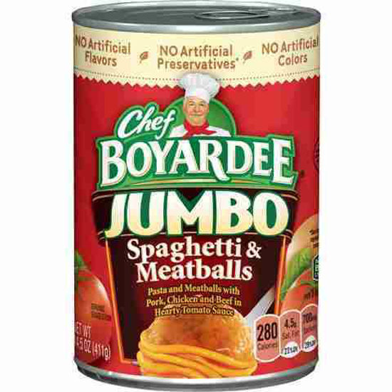 Picture of CHEF BOYARDEE JUMBO SPAGHETTI N MEATBALLS 14.5OZ
