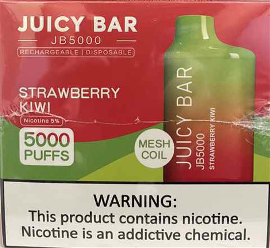 Picture of JUICY BAR STRAWBERRY KIWI 5000 PUFFS 10CT
