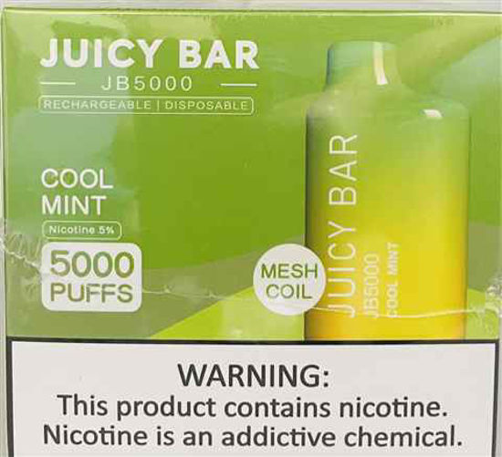 Picture of JUICY BAR BOX COOL MINT 5000 PUFFS 10CT