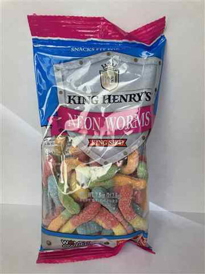 Picture of KING HENRYS NEON WORMS 7.5OZ