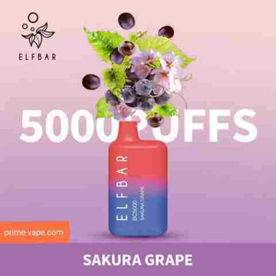 Picture of JUICY BAR SAKURA GRAPE 5000 PUFFS 10CT