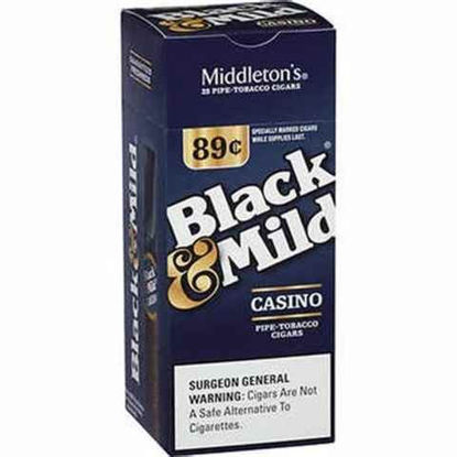 Picture of BLACK & MILD CASINO WOOD TIP 89C 25CT