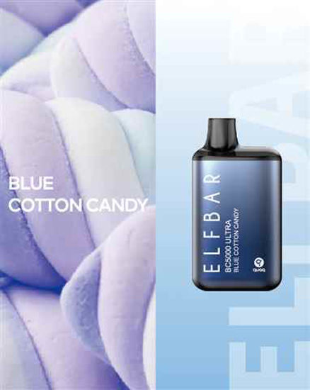 Picture of ELF BAR ULTRA BLUE COTTON CANDY 5000 PUFFS 10CT