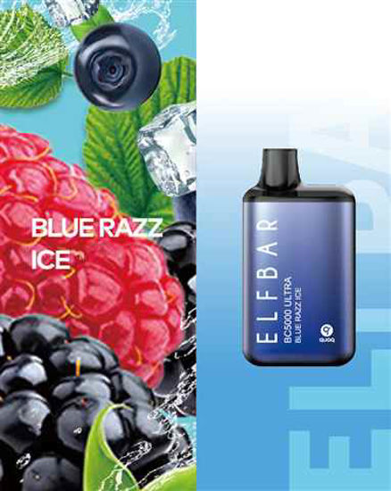 Picture of ELF BAR ULTRA BLUE RAZZ ICE 5000 PUFFS 10CT