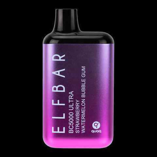 Picture of ELF BAR ULTRA STRAWBERRY WATERMELON BUBBLE GUM 5000 PUFFS 10CT
