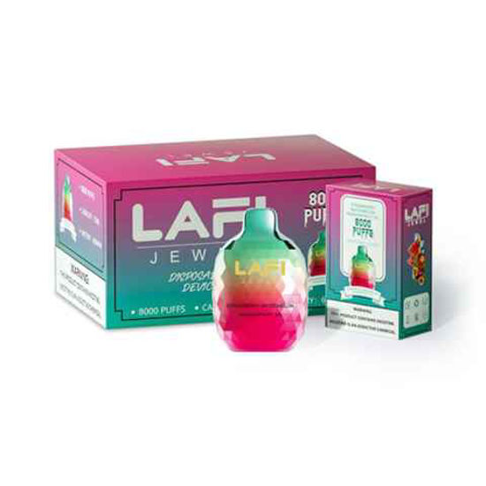 Picture of LAFI JEWEL STRAWBERRY WATERMELON PASSIONFRUIT 8000 PUFFS 10CT