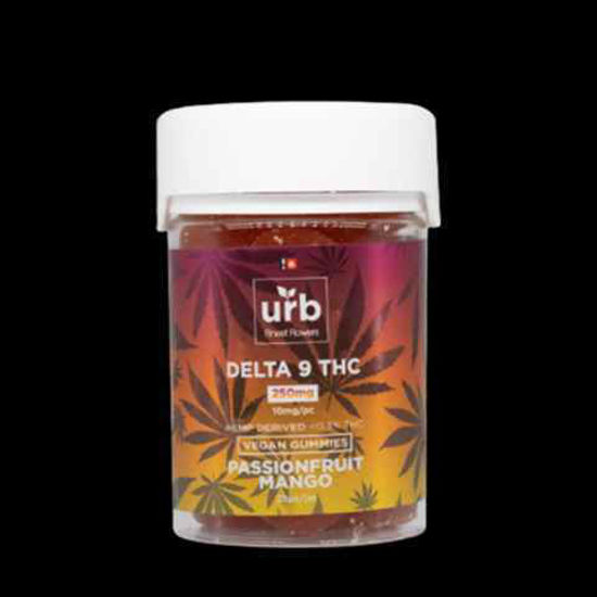 Picture of URB EXTRAX PASSIONFRUIT MANGO DELTA 9 VEGAN GUMMIES 250MG