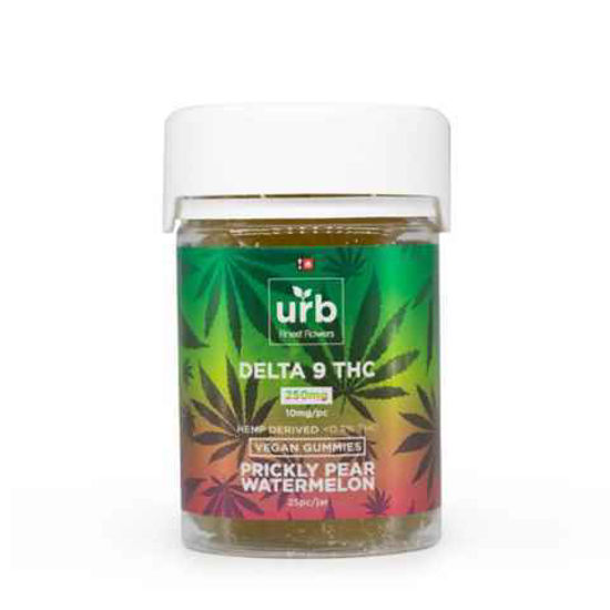 Picture of URB EXTRAX PRICKLY PEAR WATERMELON DELTA 9 VEGAN GUMMIES 250MG