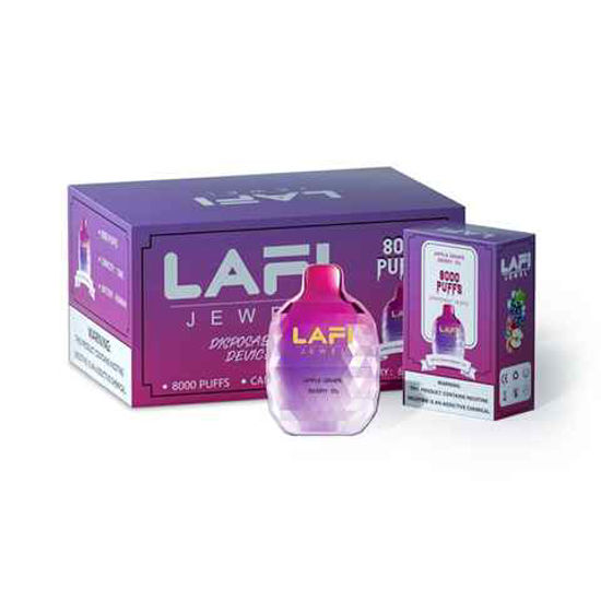 Picture of LAFI JEWEL APPLE GRAPE BERRY 8000 PUFFS 10CT
