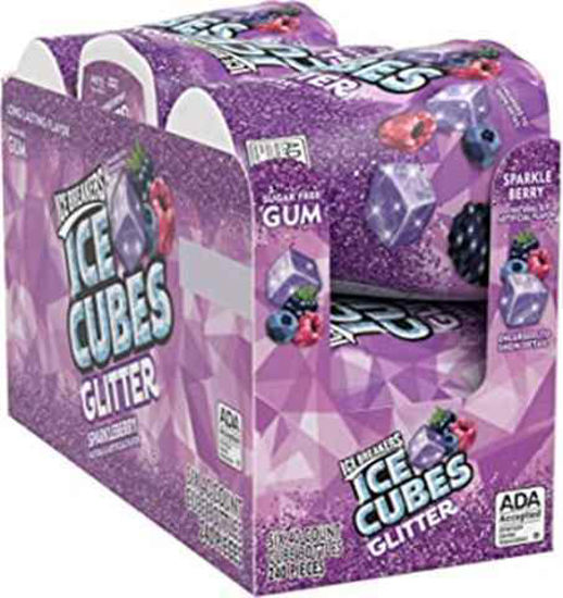 Picture of ICE BREAKERS ICE CUBES GLITTER SPARKLEBERRY  3.24OZ 6CT