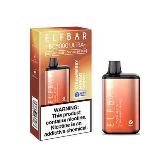 Picture of ELF BAR ULTRA STRAWBERRY MANGO 5000 PUFFS 10CT