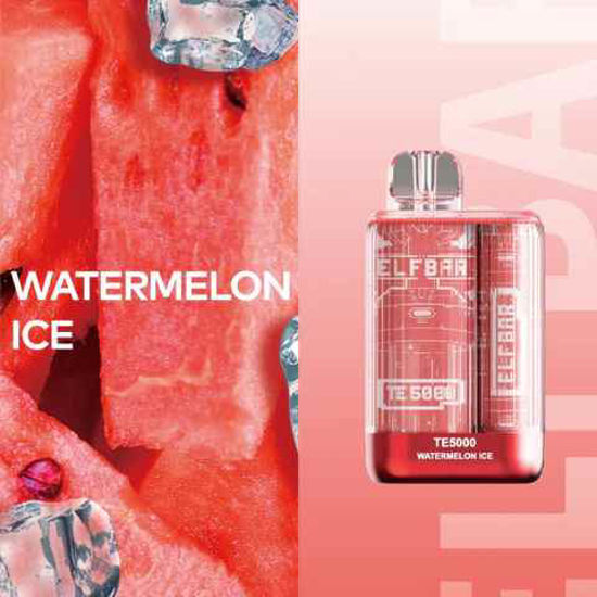 Picture of ELF BAR WATERMELON ICE TE 5000 PUFFS 10CT