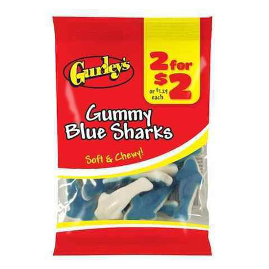 Picture of GURLEYS GUMMY BLUE SHARKS 2 FOR 2 3.5OZ 12CT