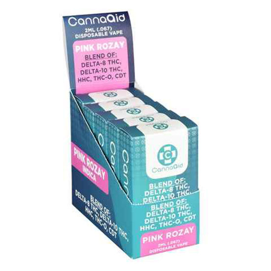 Picture of CANNAAID PINK ROZAY INDICA LIVE RESIN MEGA BLEND DELTA 8 DISPOSABLE 2ML