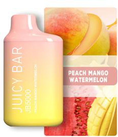 Picture of JUICY BAR PEACH MANGO WATERMELON 5000 PUFFS 10CT