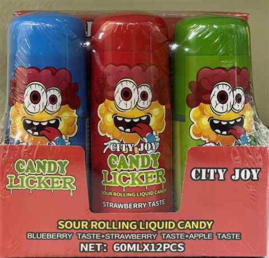 Picture of CITY JOY CANDY LICKER SOUR ROLLING LIQUID CANDY 12CT