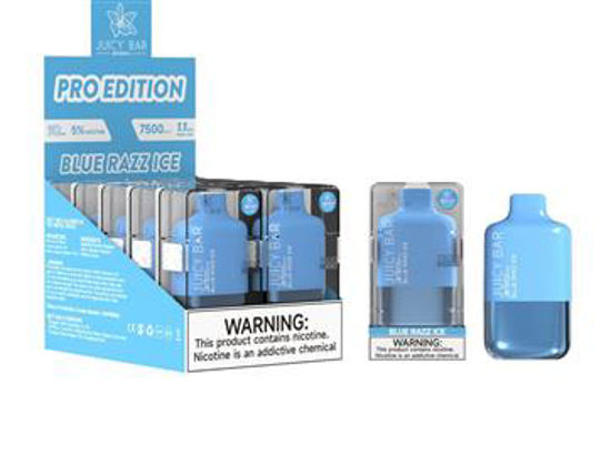 Picture of JUICY BAR PRO BLUE RAZZ ICE 7500 PUFFS 10CT LTE