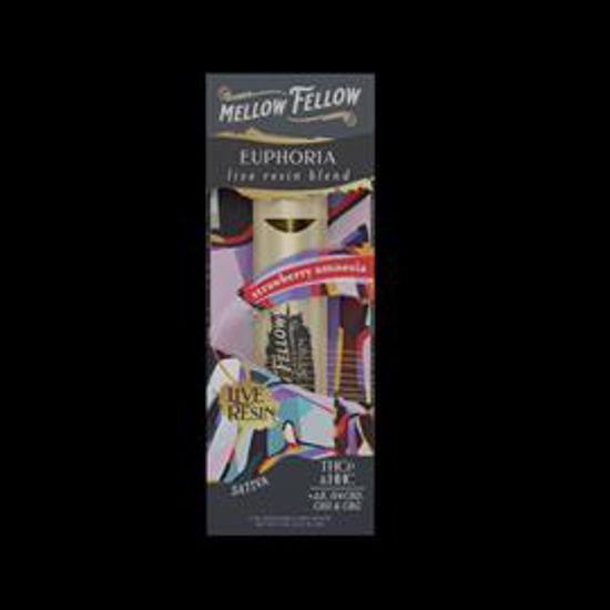 Picture of MELLOW FELLOW STRAWBERRY AMNESIA LIVE RESIN SATIVA EUPHORIA BLEND DISPOSABLE 2ML