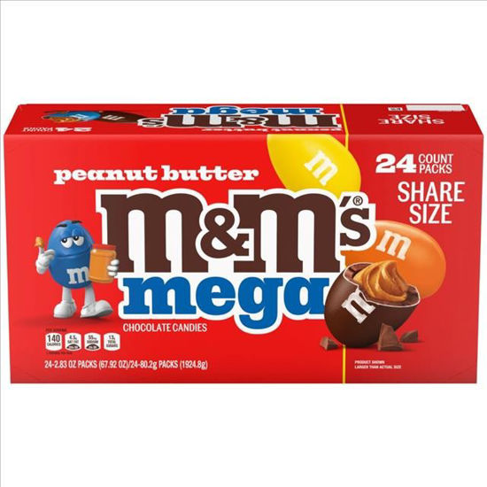 Picture of M&M S PEANUT BUTTER MEGA  KING SIZE 24CT