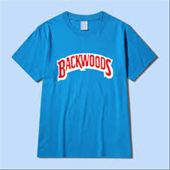 Picture of BACKWOODS GAS HOUSE T SHIRT NAVY BLUE MEDIUM 