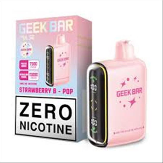 Picture of GEEK BAR PULSE STRAWBERRY B POP ZERO NICOTINE 15000 PUFFS