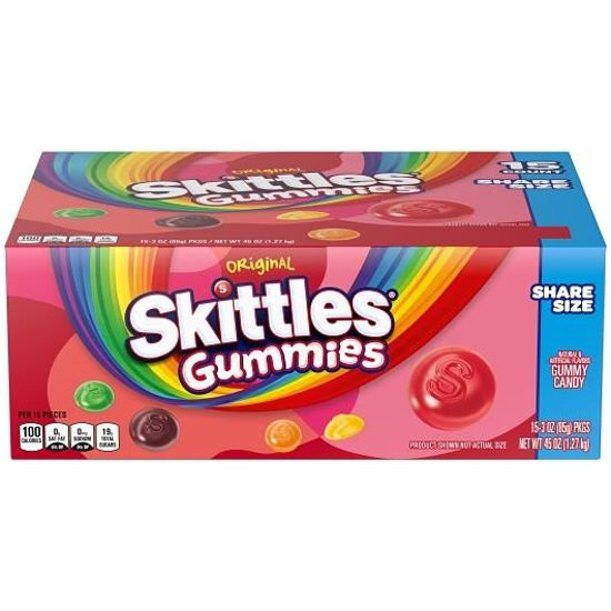 Picture of SKITTLES ORIG GUMMIES SHARE SIZE 15CT 3.0OZ