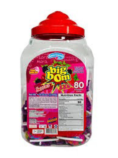 Picture of AMERICANDY BIG BOM XXL BERRIES LOLLIPOP 80CT