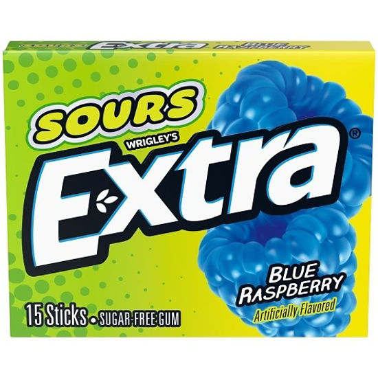 Picture of EXTRA GUM SOUR BLUE RASPBERRY 15PK