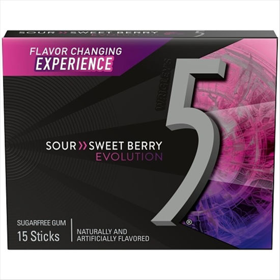 Picture of 5 GUM EVOLUTION SOUR TO SWEET BERRY 15PK 10CT