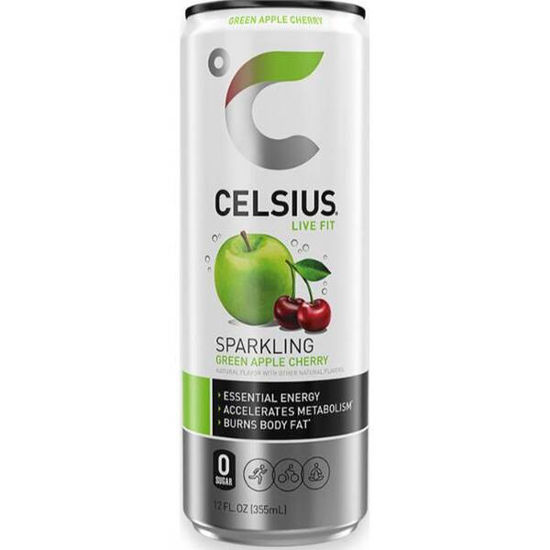 Picture of CELSIUS SPARKING GREEN APPLE CHERRY 12 OZ 12CT