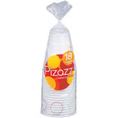 Picture of PIZAZZ PLASTIC CUPS16OZ 18CT