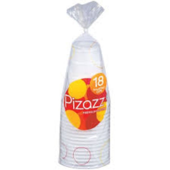 Picture of PIZAZZ PLASTIC CUPS16OZ 18CT