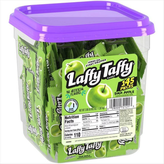 Picture of LAFFY TAFFY SOUR APPLE JAR 145CT