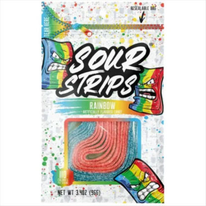 Picture of SOUR STRIPS RAINBOW 3.4OZ PEG