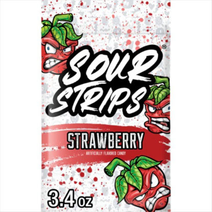 Picture of SOUR STRIPS STRAWBERRY 3.4OZ PEG
