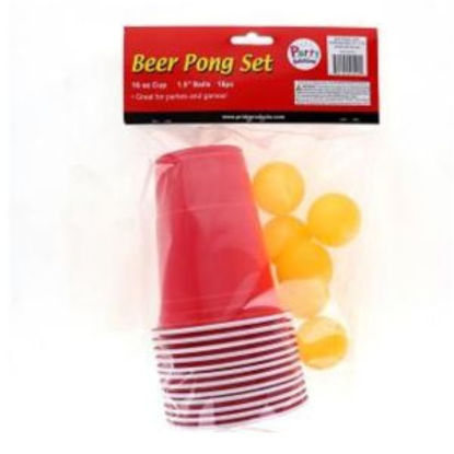 Picture of BEER PONG SET CUPS 16OZ WITH BALLS 18CT