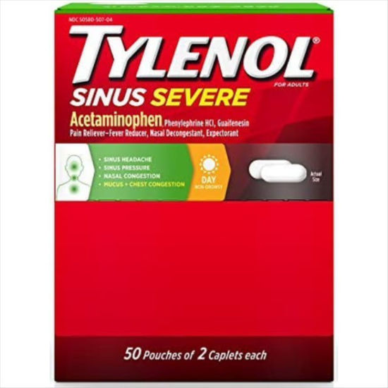 Picture of TYLENOL SINUS SEVERE 2PK 50CT