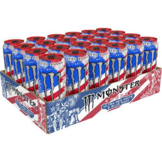 Picture of MONSTER ULTRA RED WHITE & BLUE RAAZ 24CT 16OZ